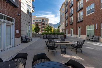 Patio with firepit
